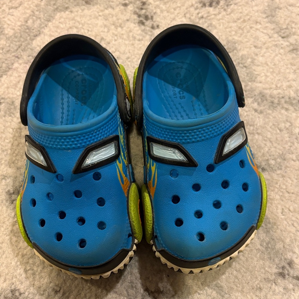 CROCS Kids Blue & Green monster truck Clogs